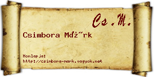 Csimbora Márk névjegykártya
