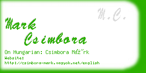 mark csimbora business card
